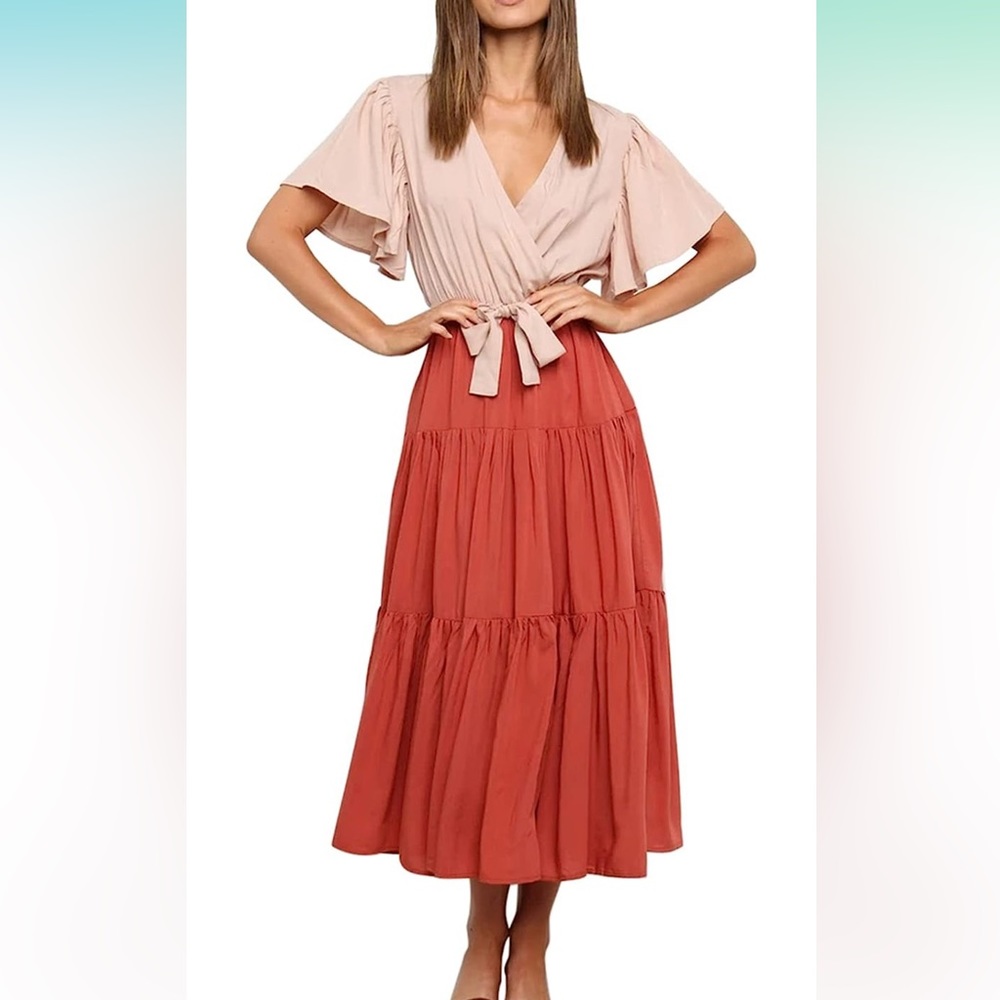 LAST CHANCE - Color Block Midi Dress